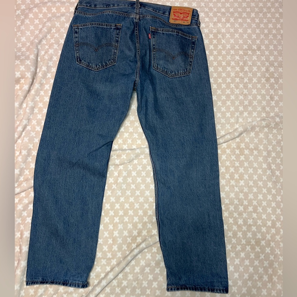 Levis 505 Regular Fit Straight Leg Mens Jeans 36x29 Medium Wash Blue